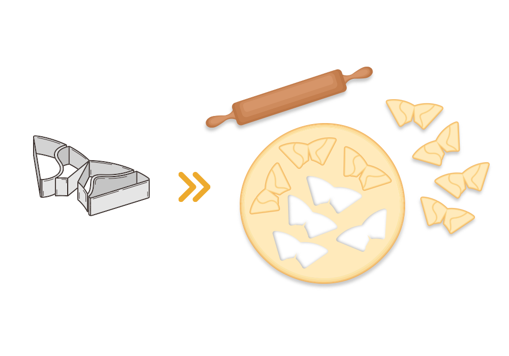 图1：在面饼上快速压出相同造型饼干的方法.png